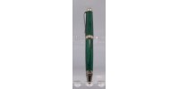 Green stained ash cigar pen titane chrome finish